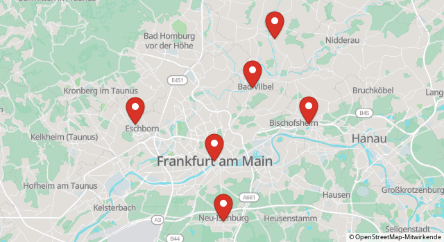 Map showing the locations of this offer